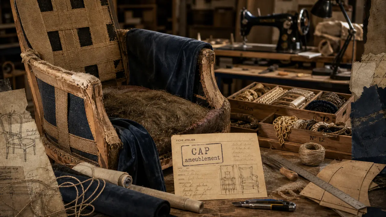 CAP ameublement : atelier fauteuil ancien à restaurer