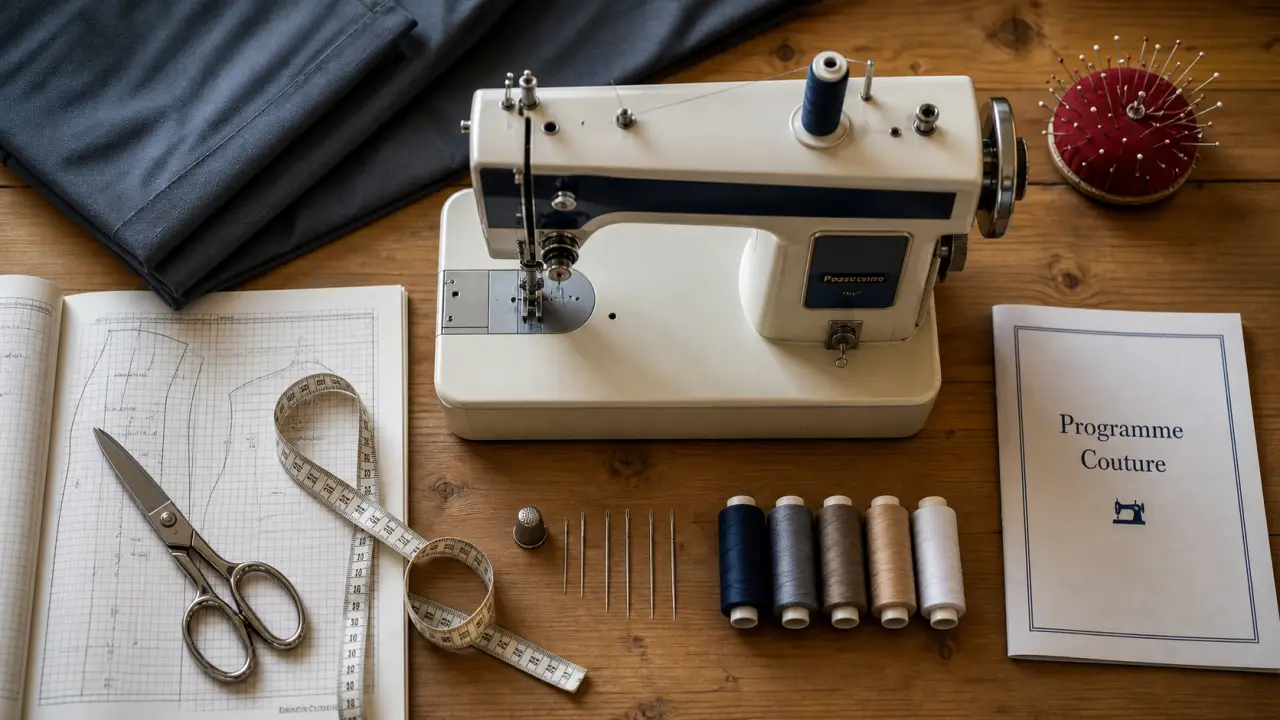 Formation de couture en atelier ou CAP : machine à coudre et matériel de couture