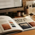 Étude directeur artistique : portfolio de directeur artistique, maquettes et typographie