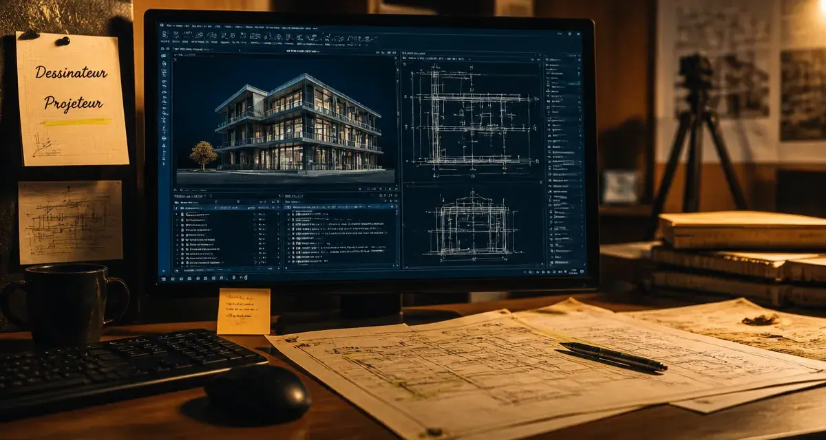 Formation dessinateur projeteur : plans BIM en bureau d’études