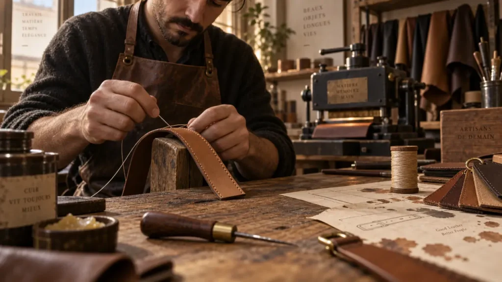 Artisan maroquinier : un métier de précision, du patronage aux finitions