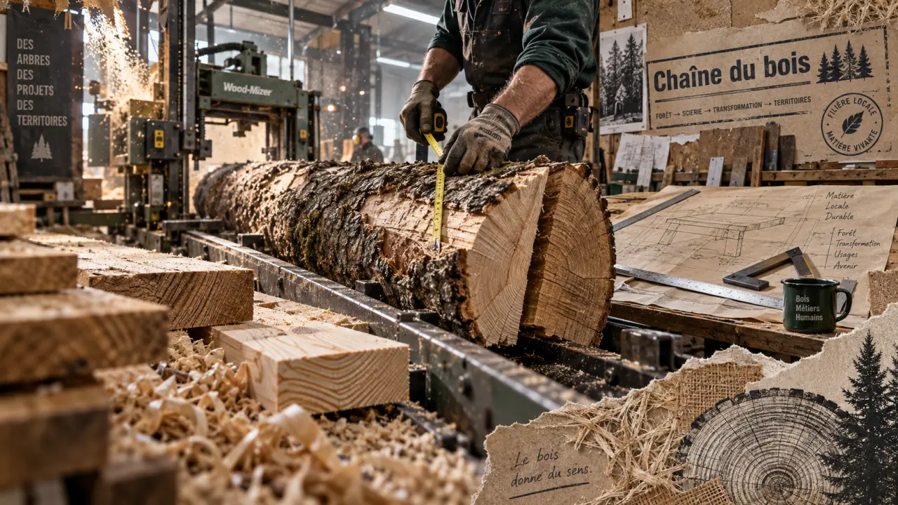 Bois métier : scierie, plans et atelier, forêt et bureau d’études