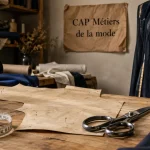 CAP styliste : atelier couture tailleur avec ciseaux et mètre ruban