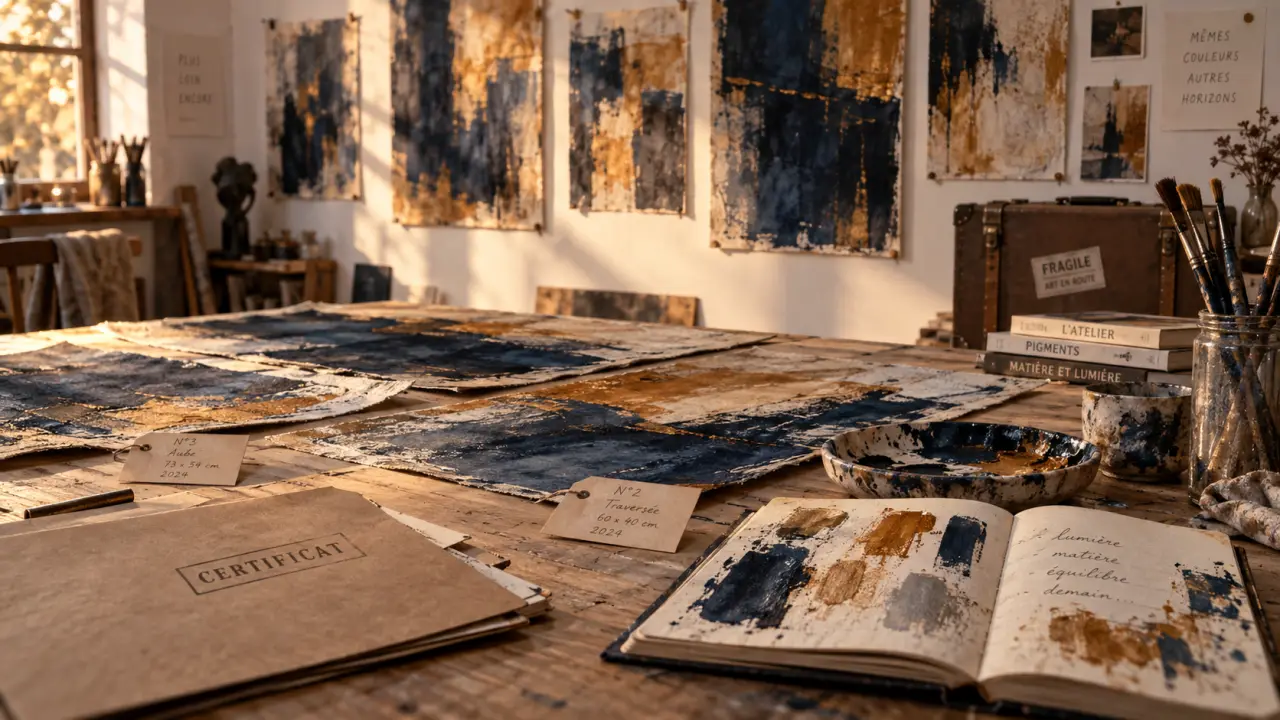 Devenir artiste peintre : atelier, série de peintures cohérentes, certificats