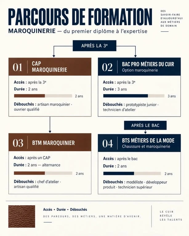 Parcours de formation pour devenir artisan maroquinier
