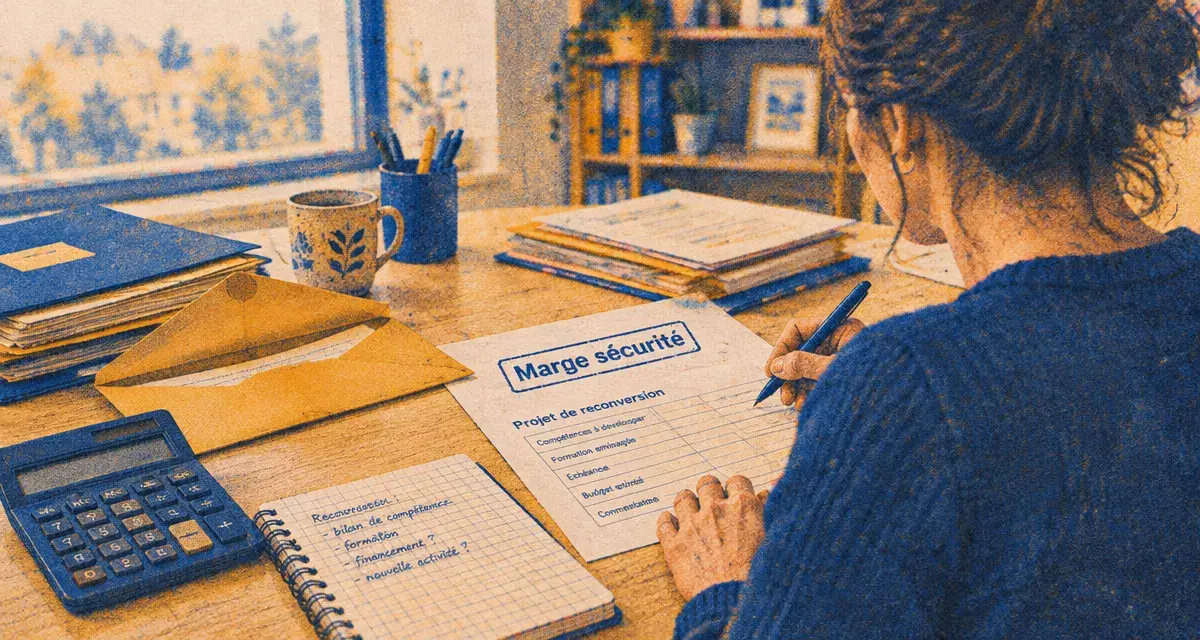 Changer de métier à 40 ans : calculatrice et reconversion, protéger ses revenus