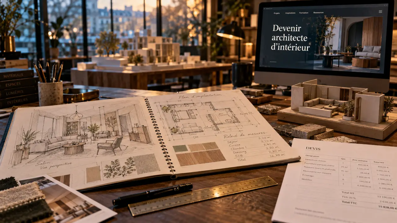 Comment devenir architecte d intérieur : bureau d’atelier, book et plans pour le parcours bac+2 à bac+5