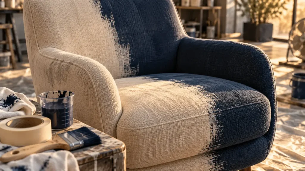 Peinture pour tissus de fauteuil : changer la couleur sans obtenir une assise cartonnée