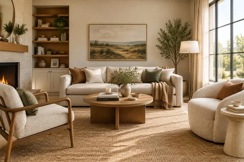 Point focal et proportions : ce qui fait vraiment tenir un salon ensemble